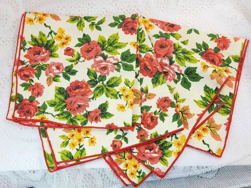 Vintage Chintz Floral Napkins