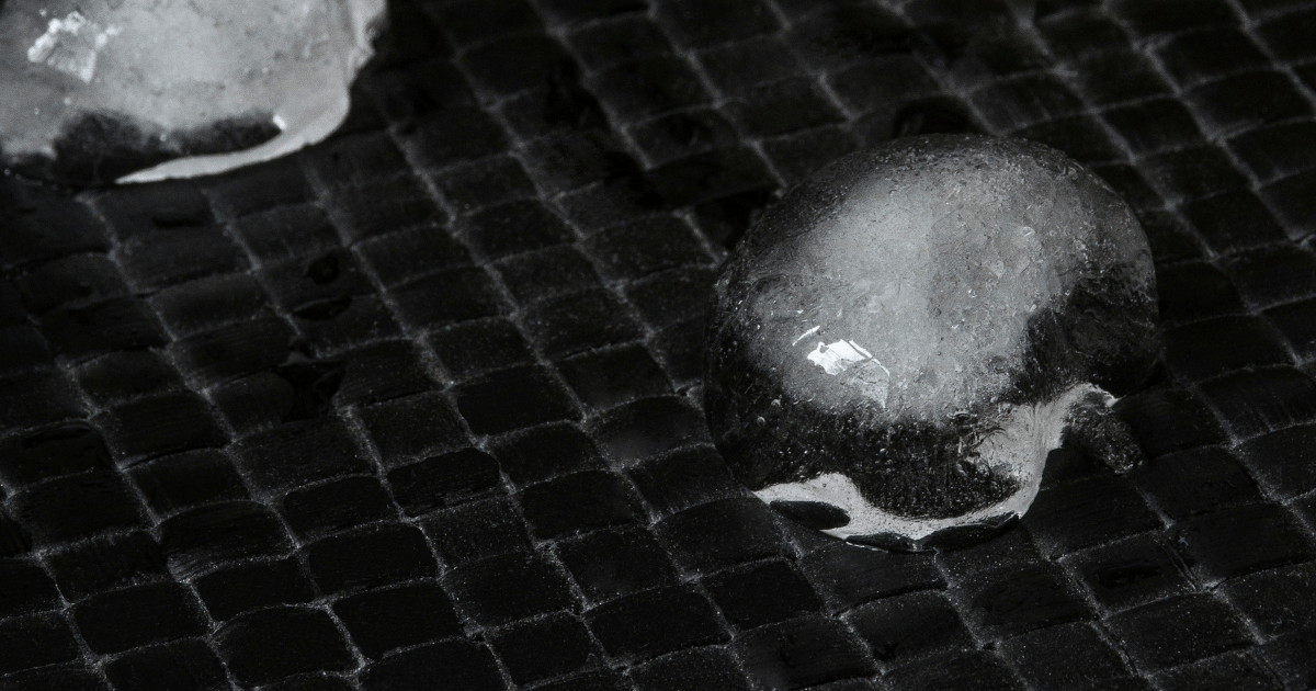 ice on leather