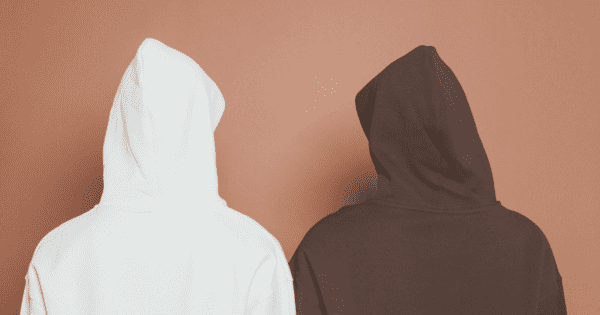 White and Brown Hoodies